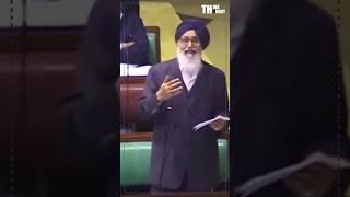 S PARKASH SINGH BADALS RARE VIDEO OF VIDHAN SABHA [upl. by Ellehciram198]