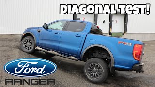 Ford Ranger Fx4 OffRoad Diagonal test  On tarmac and a bonus on snow [upl. by Hawger914]