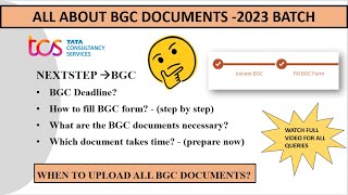 BGC documents  documents necessary  how to fill bgc form  2023  All about BGC  tcs offer letter [upl. by Nael]