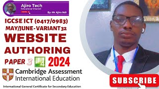 IGCSE ICT 04170983 Paper 3 Website Authoring May June 2024 Variant 32  Microsoft Expression Web [upl. by Powell783]