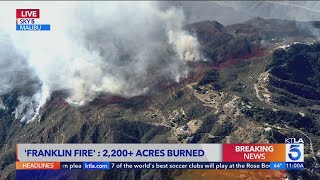 Franklin Fire torches 2500 acres in Malibu  Tuesday 11 am Team Coverage [upl. by Golub732]