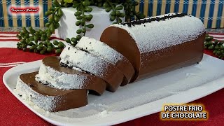 DELICIOSO POSTRE FRIO DE CHOCOLATE PRACTICO FÁCIL Y SIN GLUTEN mejor Imposible [upl. by Einama]