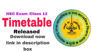 HSC FebMarch 2025 timetable Class 12 Maharashtra Board Subscribe now  Notes amp link in description [upl. by Morganstein]