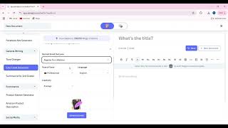 How to use Cold Email Generator  AI Magicx [upl. by Arodal]