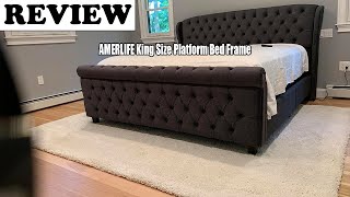 AMERLIFE King Size Platform Bed Frame Review 2023 [upl. by Nasho868]