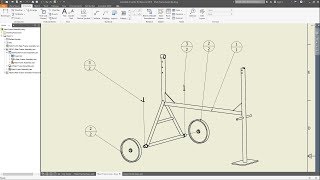 INVENTOR 2018  MAIN FRAME ASSEMBLY  CONCRETE MIXER  DRAWING [upl. by Gasperoni828]