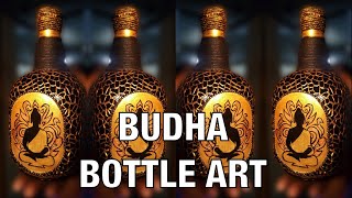 DIY BUDHA BOTTLE ART  പഴയ കുപ്പികൊണ്ടൊരു ക്രാഫ്റ്റ്  My Craft22 [upl. by Weksler844]