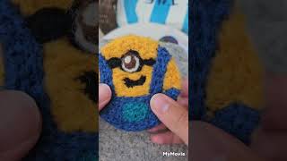 Needle felting my 6th coaster from beginning to end [upl. by Avie]