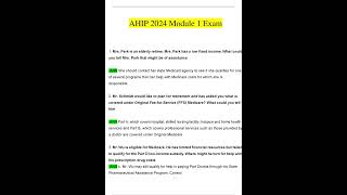 AHIP 2024 Module 1 2 3 4 5 Exam amp AHIP 2024 Final Exam Questions and Answers Verified Answers [upl. by Redliw]