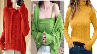 Sweater Designs For Girls Stylish Sweater Designs 2024 Latest sweater designsNew Design Sweater [upl. by Dnalrah]