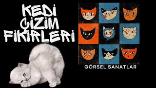 Kedi Çizim Fikirleri I Görsel Sanatlar Ders Etkinlikleri I Çizim Kalıpları [upl. by Estey8]