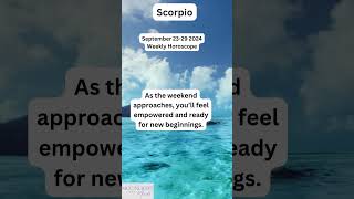 Scorpio Weekly Horoscope  September 2329 2024 Transformation Awaits [upl. by Ahteral]