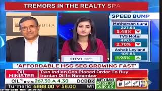 Mr JC Sharma discusses SOBHAs Q2FY1819 operational results on BTVi on 8 Oct 18 [upl. by Lusty579]