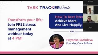 Webinar on Stress Management with Priyanka Sachdeva How To Beat Stress Achieve More amp Live Happily [upl. by Otrebtuc]