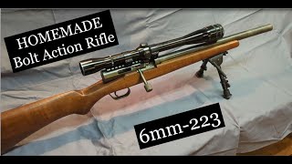 Homemade Single Shot Rifle the 6mm223 [upl. by Ynnij]