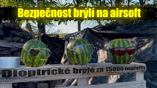 Test airsoft brýlí dioptrické vs balistické  jaké brýle je bezpečné používat [upl. by Ainitsirk]