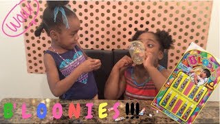 BLOONIES little kids blow huge bubble balloons [upl. by Dupin]