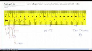 How to read measurements on a ruler [upl. by Irama]