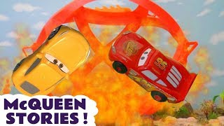 Cars McQueen Toy Car Racing Stories [upl. by Rekcut]