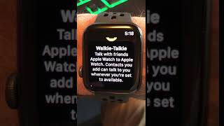 HOW TO FIX APPLE WATCH WALKIE TALKIE NO CONTACTS APPEARING  GREYED OUT  SEE DESCRIPTION FOR FIX [upl. by Helene853]