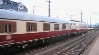 TEE RheingoldSonderzug der AKEEisenbahntouristik mit Lok der BR 103 verlässt Mainz HBF [upl. by Poock791]