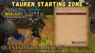 Wow Classic Starting Zone Tauren 15 Feel it  Pick Your Race and Class  Quests and Gameplay [upl. by Anipsed]