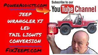 Jeep Wrangler YJ  How to install LED tail lights and fix the quotno flashquot issue [upl. by Oetam860]