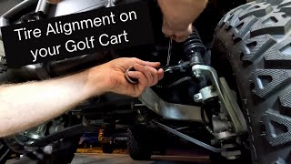 Golf Cart Tire Alignment for Bintelli EZGO Club Car Yamaha Icon Evolution Star Tomberlin Jeep Toyota [upl. by Thirzia751]