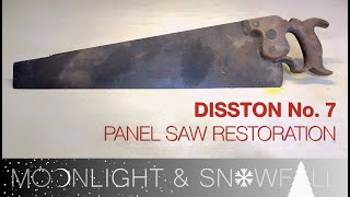 Disston No 7 Panel Saw Restoration [upl. by Llenil]