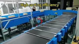 parcel sorting conveyor [upl. by Kamilah]