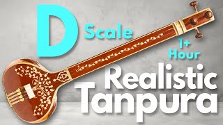 D scale Realistic Tanpura  Original Sound  Best for Singing Meditation [upl. by Aitel]