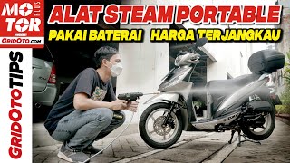 Tes Alat Cuci Steam Motor Portable Pakai Baterai  Gridoto Tips [upl. by Onavlis]