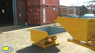 Forklift Tipping Skip from Contract Attachments Ltd [upl. by Harvey]