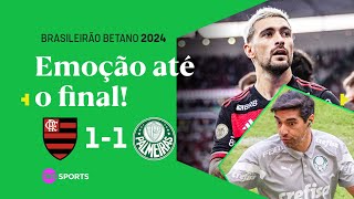 ARRASCAETA CRAVA MURILO É EXPULSO E PALMEIRAS EMPATA NO FIM FLAMENGO 1 X 1 PALMEIRAS [upl. by Bell]