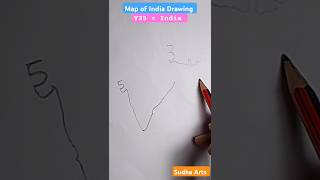 Map Drawing 💯  map of India  map  easy Drawing  shorts short shortvideo drawing easy [upl. by Yhtimit]