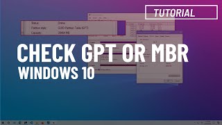 Windows 10 Check if drive is MBR or GPT 3 ways [upl. by Yoc]