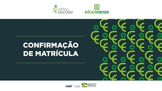 Confirmação de Matrícula  Matrícula Inicial 2020 [upl. by Tillford9]