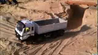 Bridge Construction Site Part1 RC Construction Machines Excavator  Dump Truck etc [upl. by Lucrece]