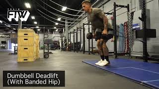 Dumbbell Deadlift With Banded Hip [upl. by Lenad]