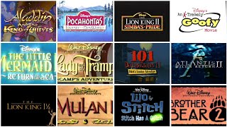 Disney animated direct to video sequels trailer logos 1994  2008 [upl. by Yleek]