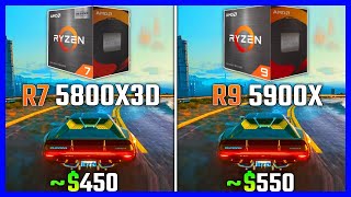 RYZEN 9 5900x vs RYZEN 7 5800x3d TEST IN GAMES  BENCHMARK [upl. by Ginevra]