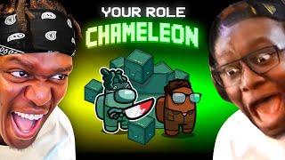 SIDEMEN AMONG US CHAMELEON ROLE BLEND IN TO WIN [upl. by Anilosi]