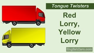 Tongue Twister 2 Red Lorry Yellow Lorry [upl. by Lalaj]