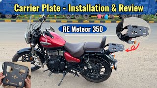 LCB Carrier Plate for RE Meteor 350  Installation amp Review [upl. by Aicatsanna]