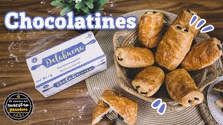 como hacer PAN CHOCOLATIN o CROISSANT DE CHOCOLATE fácil MASA DANÉS [upl. by Prouty]