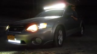 42quot Curved LED Light Bar Installation and Wire on my Subaru Rigidhorse [upl. by Hannavas]