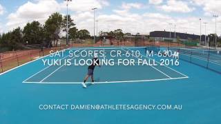 Yuki Okamoto  2017 US College Tennis Prospect [upl. by Tyoh168]