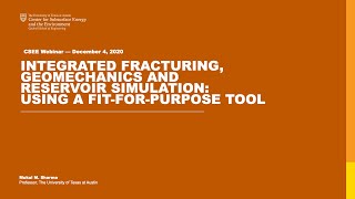 Dec 2020 Integrated Fracturing Geomechanics and Reservoir Simulation Using a fitforpurpose Tool [upl. by Nalniuq]