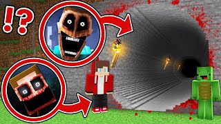 Mikey and JJ Found Longest Scary Mimics Tunnel at Night in Minecraft  Maizen [upl. by Edaw]