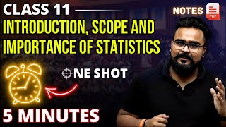 Meaning Scope and Importance of Statistics Chapter 1 Class 11 ONE SHOT [upl. by Nirrak411]